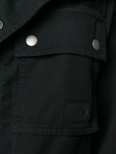 Shop Diesel Embroidered Logo Jacket In Black