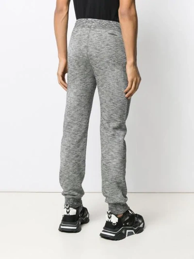 Shop Dsquared2 Icon Print Track Pants In Grey