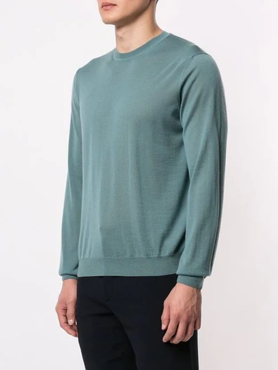 Shop Giorgio Armani Basic Jumper In Green