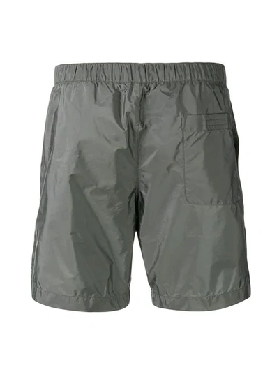 Shop Prada Logo Patch Swim Shorts In F0207 Asfalto