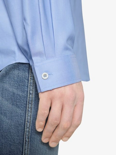 Shop Gucci Cotton Oversize Shirt In Blue