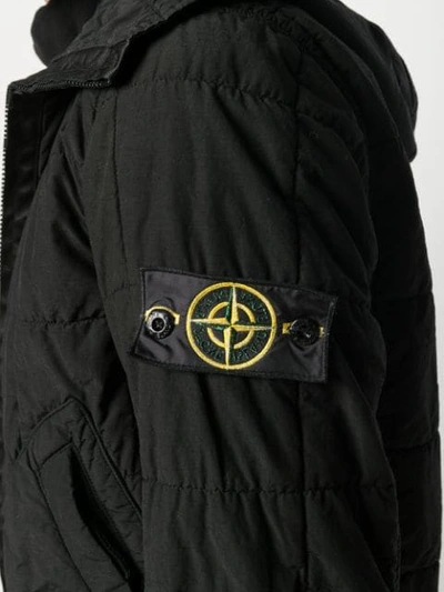 Shop Stone Island Primaloft Padded Jacket In Black