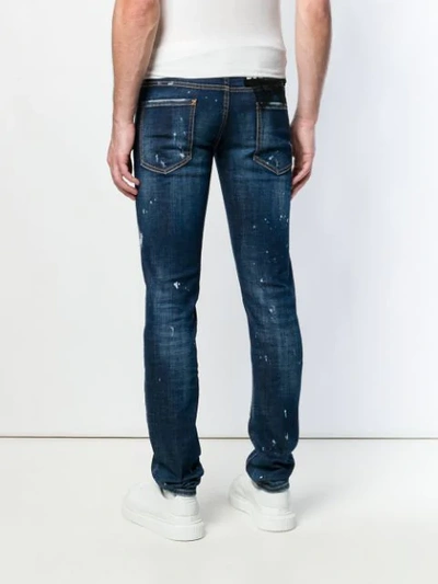 Shop Dsquared2 Washed Skinny Jeans In Blue