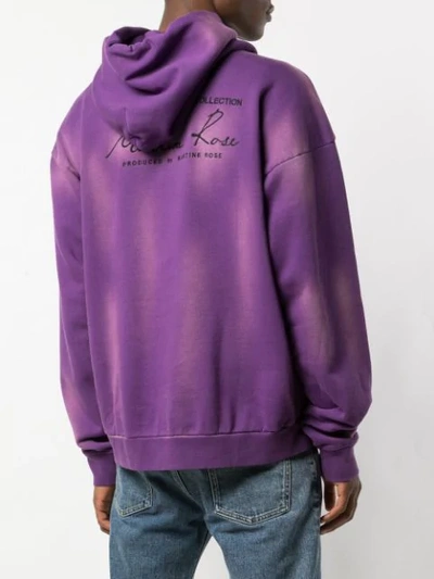 Shop Martine Rose Washed Details Hoodie In Purple