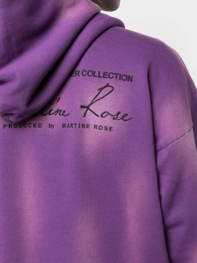 Shop Martine Rose Washed Details Hoodie In Purple