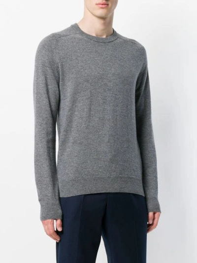 Shop Ami Alexandre Mattiussi Crew-neck Sweater In Grey