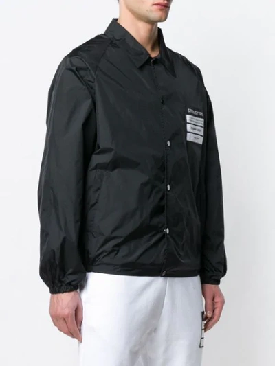 Shop Maison Margiela 'stereotype' Patch Shirt Jacket In Black