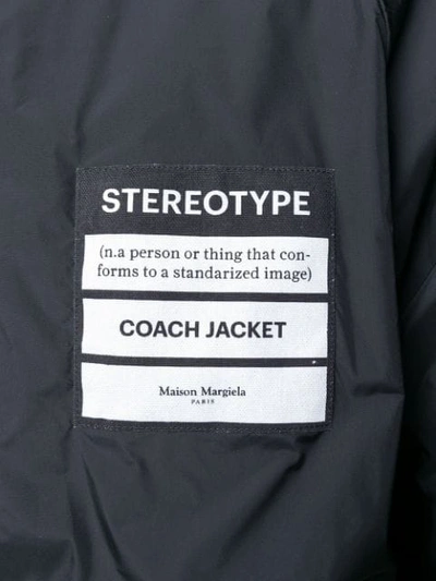 Shop Maison Margiela 'stereotype' Patch Shirt Jacket In Black