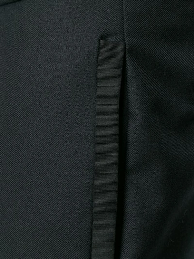 Shop Thom Browne Sateen 4-bar Silk Tipping Trouser In Black