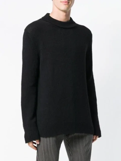 Shop Ann Demeulemeester Crewneck Sweater In Black