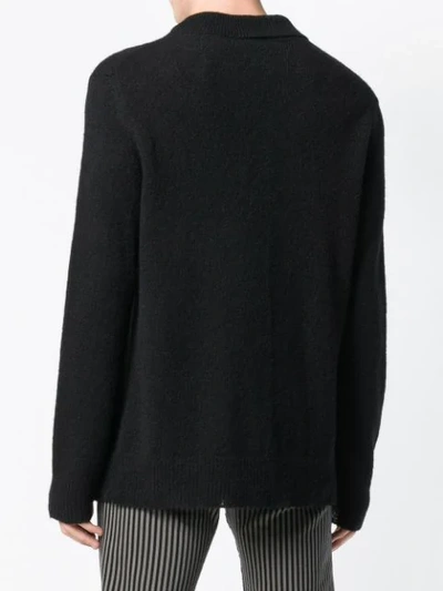 Shop Ann Demeulemeester Crewneck Sweater In Black