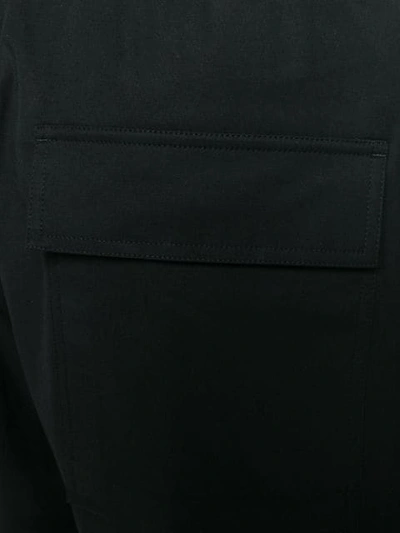 Shop Rick Owens Drop Crotch Track Shorts In Black