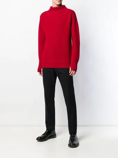 Shop Andersen-andersen Ribbed Sweater In Red