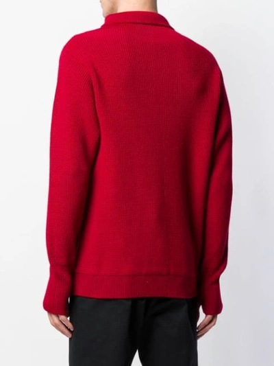 Shop Andersen-andersen Ribbed Sweater In Red