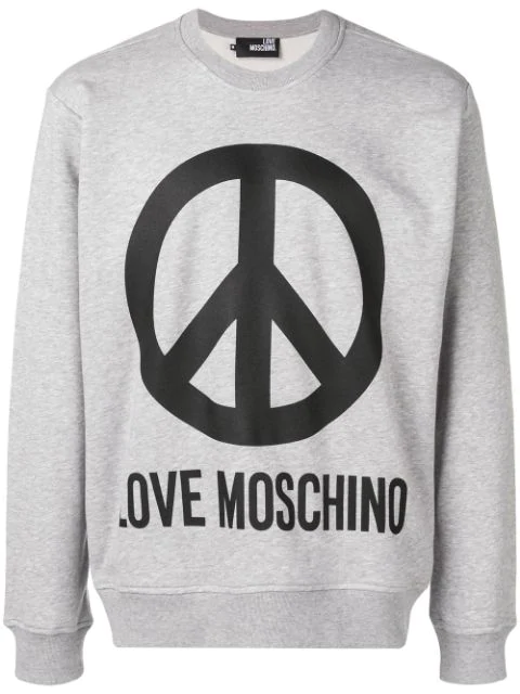 love moschino grey sweatshirt