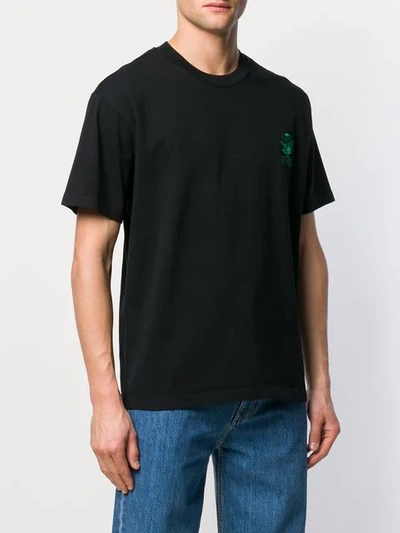 Shop Kenzo Embroidered T-shirt In Black