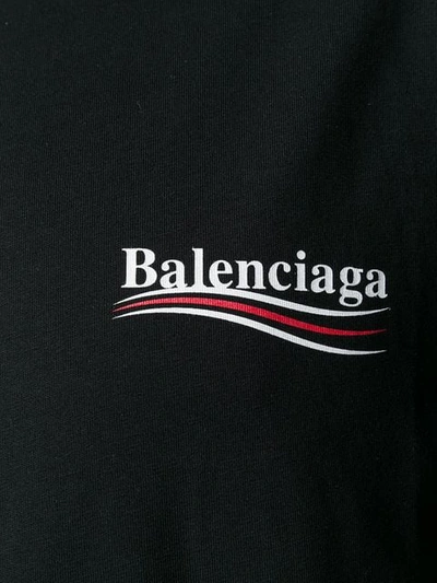 Shop Balenciaga Political Campaign T-shirt In Black