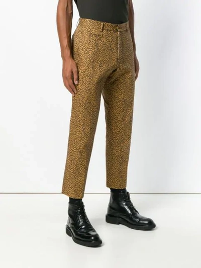 Shop R13 Leopard Printed Cropped Trousers In Neutrals