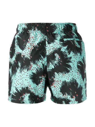 Shop Givenchy Abstract Pattern Swim Shorts In Black