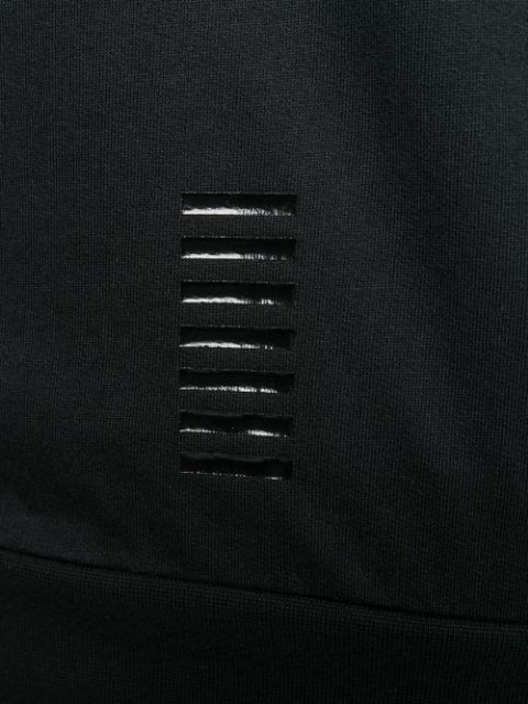 Ea7 Emporio Armani Logo Stamp Hoodie Jacket - Black | ModeSens