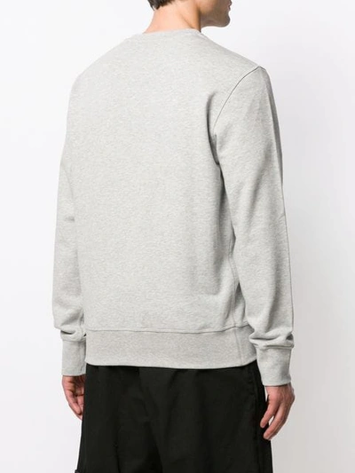 Shop Alexander Mcqueen Patchwork Skull Sweatshirt In Grey