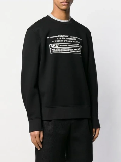 Shop Blackbarrett Warning Sweatshirt In Black