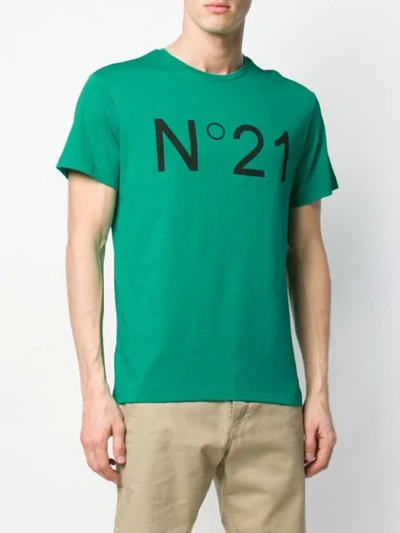 Shop N°21 Logo Print T In Green