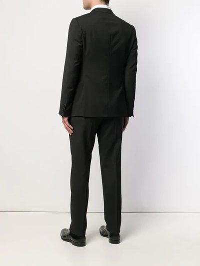 Shop Emporio Armani Slim Single Breasted Suit In Black