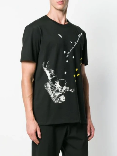 Shop Raf Simons Astronaut Print T-shirt In Black