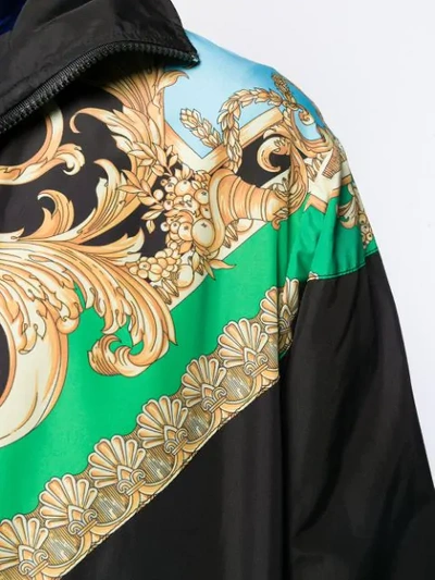 Shop Versace Barocco Track Jacket In Black