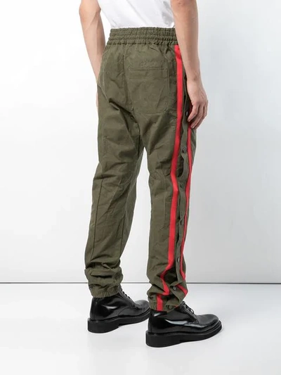 Shop Readymade Side Stripe Track Pants In Green