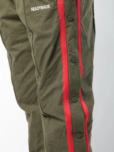 Shop Readymade Side Stripe Track Pants In Green