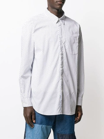 Shop Engineered Garments Seahorse Print Shirt In White