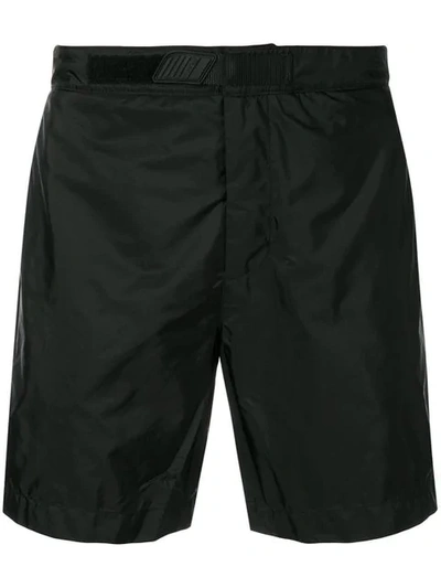 Shop Prada Touch-strap Shorts In Black