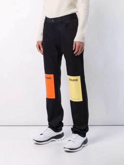 Shop Raf Simons Drugs Straight Jeans In Blue