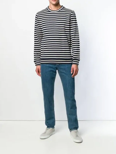 Shop Apc Straight Leg Jeans In Blue