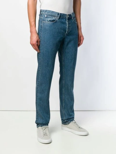 Shop Apc Straight Leg Jeans In Blue