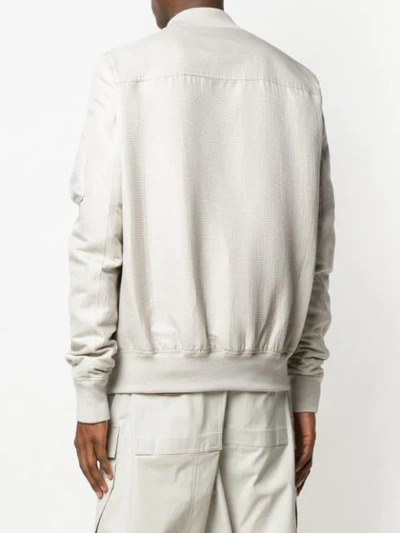 Shop Rick Owens Textured Bomber Jacket In 61 Oyster