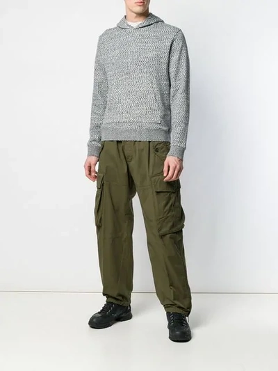 DSQUARED2 WIDE-LEG CARGO TROUSERS - 绿色