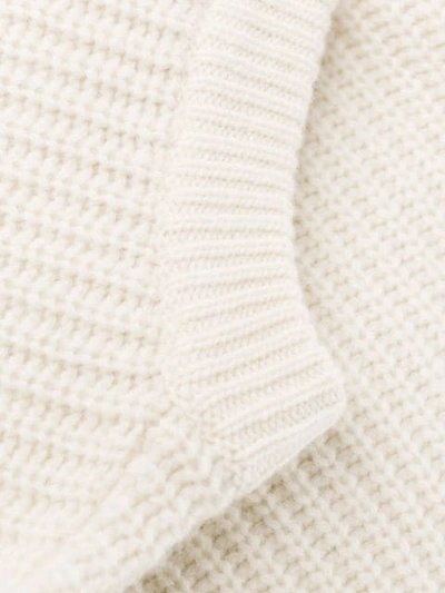 Shop Kenzo Intarsia Knit Logo Sweater In Neutrals