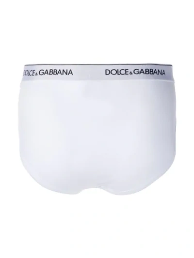 Shop Dolce & Gabbana Set Aus Zwei Slips In White