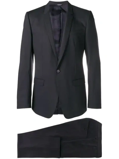 Shop Dolce & Gabbana Slim Single Breasted Suit - Blue