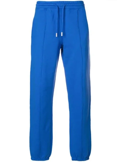 Shop Off-white Straight Leg Track Pants - Blue