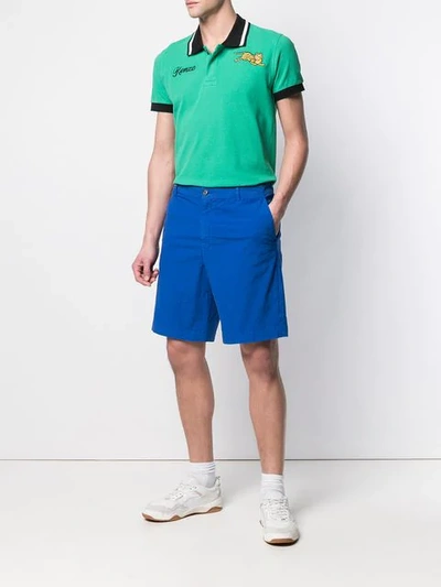 Shop Kenzo Tailored Chino Shorts In Blue