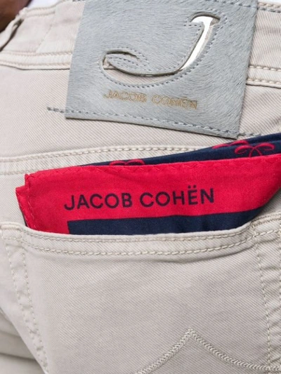 Shop Jacob Cohen Slim Fit Trousers In Neutrals