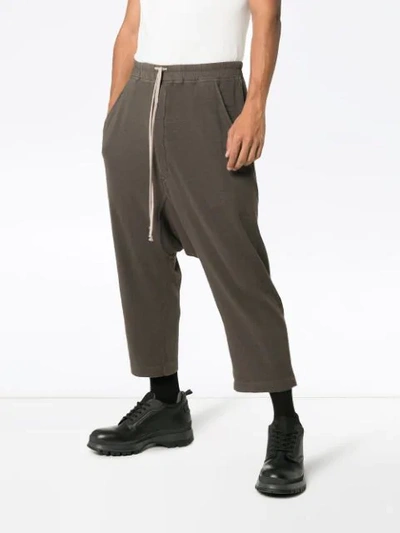 Shop Rick Owens Drkshdw Drawstring Drop Crotch Shorts - 78 Dark Bust