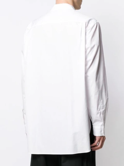 YOHJI YAMAMOTO LONG-SLEEVE FITTED SHIRT - 白色