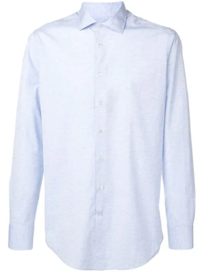 Shop Etro Micro Print Shirt In Blue