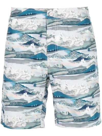 Shop Onia Badeshorts Mit Print In Blue