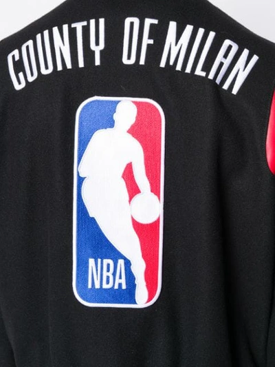 Shop Marcelo Burlon County Of Milan Nba Bomber Jacket In Black